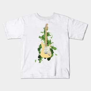 S-Style Electric Guitar Buttercream Color Kids T-Shirt